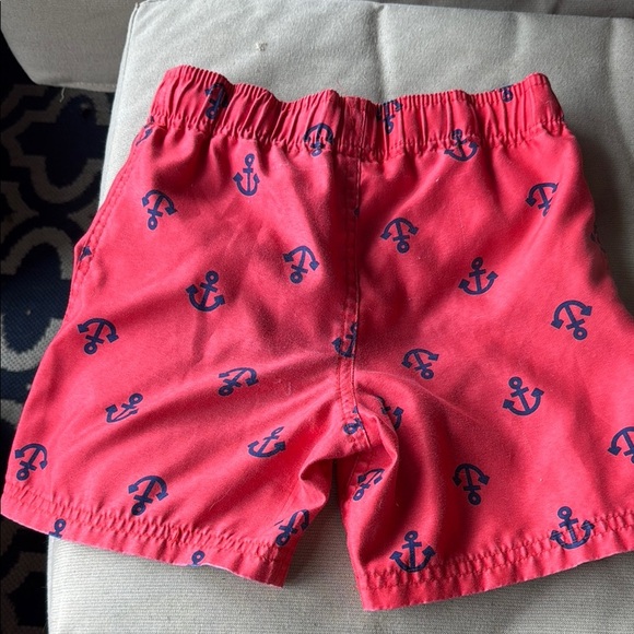Circo Anchor Print Kids Swim Trunks - Red with blue, 3T, preowned - Picture 6 of 9